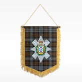 Black Watch Weathered Tartan Crest Wall Hanging Banner