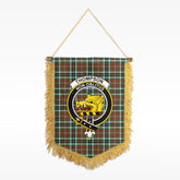 Thompson Hunting Modern Tartan Crest Wall Hanging Banner