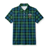 Baillie Ancient Tartan Crest Birdseye Mesh Polo Shirt
