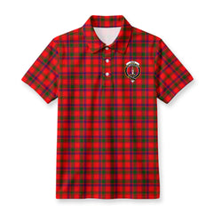 Bain Tartan Crest Birdseye Mesh Polo Shirt