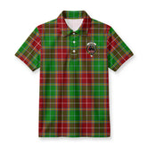 Baxter Modern Tartan Crest Birdseye Mesh Polo Shirt