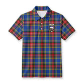 Beaton Modern Tartan Crest Birdseye Mesh Polo Shirt