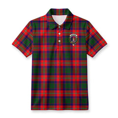 Charteris (Earl of Wemyss) Tartan Crest Birdseye Mesh Polo Shirt