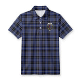 Clark Modern Tartan Crest Birdseye Mesh Polo Shirt