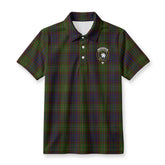 Cunningham Hunting Modern Tartan Crest Birdseye Mesh Polo Shirt