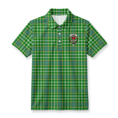 Currie Tartan Crest Birdseye Mesh Polo Shirt