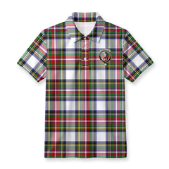 Dennistoun Tartan Crest Birdseye Mesh Polo Shirt