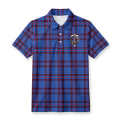 Elliott Modern Tartan Crest Birdseye Mesh Polo Shirt