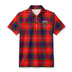 Fraser Tartan Crest Birdseye Mesh Polo Shirt