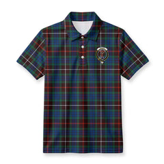 Fraser (of Lovat) Hunting Ancient Tartan Crest Birdseye Mesh Polo Shirt