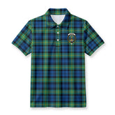 Gordon Ancient Tartan Crest Birdseye Mesh Polo Shirt