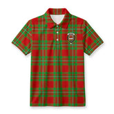 Grierson Tartan Crest Birdseye Mesh Polo Shirt