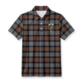 Gunn Weathered Tartan Crest Birdseye Mesh Polo Shirt