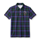 Guthrie Modern Tartan Crest Birdseye Mesh Polo Shirt