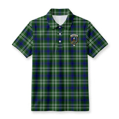 Haliburton Tartan Crest Birdseye Mesh Polo Shirt