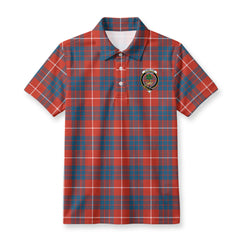 Hamilton Ancient Tartan Crest Birdseye Mesh Polo Shirt