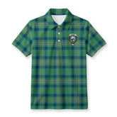 Kennedy Ancient Tartan Crest Birdseye Mesh Polo Shirt