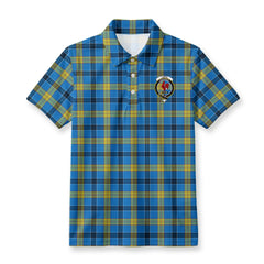 Laing Tartan Crest Birdseye Mesh Polo Shirt