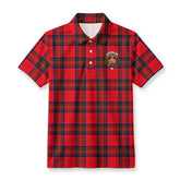 MacGillivray Modern Tartan Crest Birdseye Mesh Polo Shirt