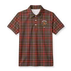 MacIntosh Hunting Weathered Tartan Crest Birdseye Mesh Polo Shirt