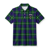 MacIntyre Hunting Modern Tartan Crest Birdseye Mesh Polo Shirt