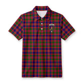 MacIntyre Modern Tartan Crest Birdseye Mesh Polo Shirt