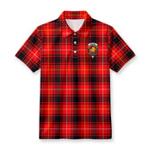 MacIver Modern Tartan Crest Birdseye Mesh Polo Shirt