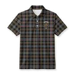 MacKenzie Weathered Tartan Crest Birdseye Mesh Polo Shirt