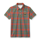 MacKintosh Ancient Tartan Crest Birdseye Mesh Polo Shirt