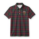 MacKintosh Hunting Modern Tartan Crest Birdseye Mesh Polo Shirt