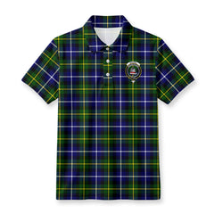 MacNeil of Barra Modern Tartan Crest Birdseye Mesh Polo Shirt