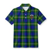 Maitland Tartan Crest Birdseye Mesh Polo Shirt