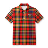Makgill Tartan Crest Birdseye Mesh Polo Shirt