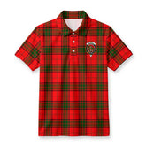 Maxwell Modern Tartan Crest Birdseye Mesh Polo Shirt