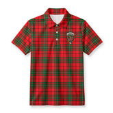 McAulay Modern Tartan Crest Birdseye Mesh Polo Shirt