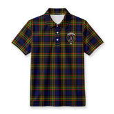 McClellan Modern Tartan Crest Birdseye Mesh Polo Shirt