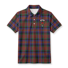 McDuff Hunting Modern Tartan Crest Birdseye Mesh Polo Shirt