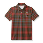McIntosh Hunting Weathered Tartan Crest Birdseye Mesh Polo Shirt