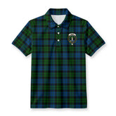 McKay Modern Tartan Crest Birdseye Mesh Polo Shirt