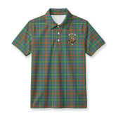 McKintosh Hunting Ancient Tartan Crest Birdseye Mesh Polo Shirt