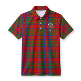 McKintosh Modern Tartan Crest Birdseye Mesh Polo Shirt