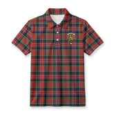 McPherson Ancient Tartan Crest Birdseye Mesh Polo Shirt