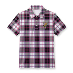McPherson Hunting Modern Tartan Crest Birdseye Mesh Polo Shirt