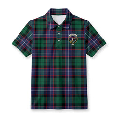 Mitchell Modern Tartan Crest Birdseye Mesh Polo Shirt