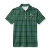 Ross Hunting Ancient Tartan Crest Birdseye Mesh Polo Shirt