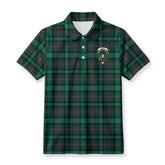 Ross Hunting Modern Tartan Crest Birdseye Mesh Polo Shirt