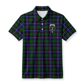 Russell Modern Tartan Crest Birdseye Mesh Polo Shirt