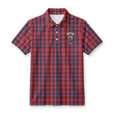 Straiton Tartan Crest Birdseye Mesh Polo Shirt