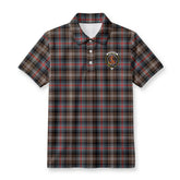 Sutherland Weathered Tartan Crest Birdseye Mesh Polo Shirt
