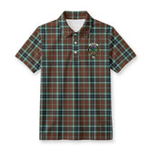 Thomson Hunting Modern Tartan Crest Birdseye Mesh Polo Shirt
